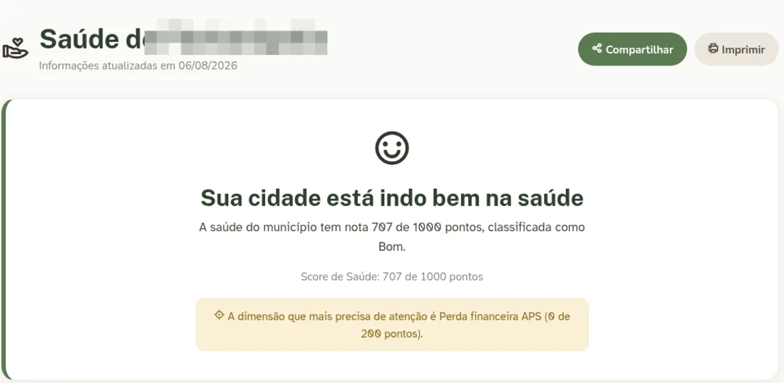 Painel público do Conselho de Saúde, em linguagem de cidadão